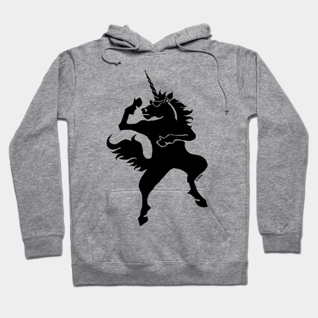 Cool Dancing Unicorn Hoodie by NewSignCreation